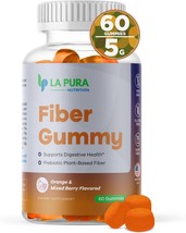 Fiber Prebiotic Chicory Root  Gummies, Supports Digestive Health - 60 Gummies - £9.78 GBP