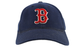 Vintage 90s Logo Athletic Distressed Boston Red Sox Snapback Hat Cap Nav... - $23.71