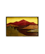 Mountain Wood Wall Art, 5 Layer Laser Cut Landscape Decor, 12x7 Handmade... - $35.00