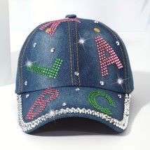 Denim Baseball Caps For Men And Women Sunscreen Hats Dot Drill Love Five-Star Lo - £10.22 GBP