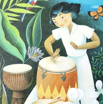 Miller Castro Zaldarriaga Art Postcard Cuban Drummer 2018 Pioneer Unpost... - $19.99