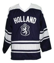 Any Name Number Team Holland Hockey Jersey New Navy Blue Any Size image 4