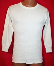 Vintage 80s Hanes 50/50 White Thermal Long Sleeve Shirt Red Tag L Skater Surfer - £23.18 GBP
