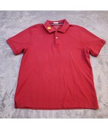 Club Room Polo Shirt Mens Medium Red Casual Golf Golfing Rugby Performance - £10.31 GBP