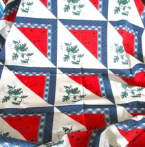 Watermelon Quilt Fabric, Blue Border, Springs Industries, Vintage. 3 3/8... - $15.75