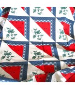 Watermelon Quilt Fabric, Blue Border, Springs Industries, Vintage. 3 3/8... - £12.30 GBP