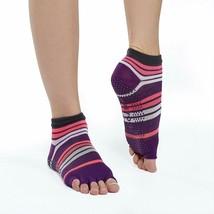 Gaiam One Pair Purple Toeless Yoga Socks Size Small / Medium No Slip NEW - $9.89