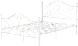 Summer Breeze Complete Full Metal Platform Bed (54&quot;), White, South Shore. - £217.92 GBP