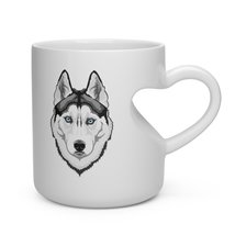 Siberian Husky Heart Shape Mug - £17.31 GBP