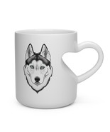 Siberian Husky Heart Shape Mug - $22.00