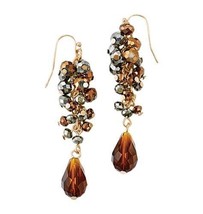 Avon Faceted Topaz Color Drop Earrings ~ New!!! - $15.79