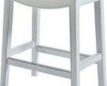 Zoey 30&quot; Bar Height Narrow Saddle Seat Bar Stool In Alabaster White With - $111.94