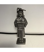 Vtg Michael Ricker Pewter “The Graduate” 5 Inch Figurine - $570.82 MXN