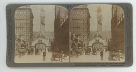 c1900&#39;s Real Photo Stereoview I.O.F. Temple and Arch, City Hall - Toronto Canada - £14.58 GBP