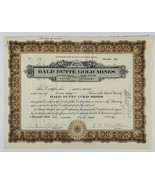 Bald Butte Gold Mines Montana Stock Certificate 500 Shares  Andrew M Rob... - £14.08 GBP