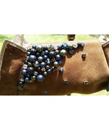 Swarovski Crystal &amp; Faux Tahitian Pearl Embellished Suede and Taupe Leat... - $150.00