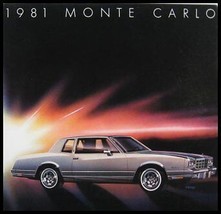 1981 Chevrolet Chevy Monte Carlo Brochure Sport Coupe - £6.32 GBP