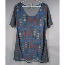 NWT LuLaRoe Perfect T With Floral &amp; Feathers Design Size Medium - £12.15 GBP