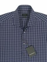 NEW $395 Ermenegildo Zegna Shirt!   Blue Plaid   Centoquaranta  Short Sleeve - £103.60 GBP
