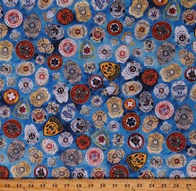 Cotton First Responders Fire Police Blue Fabric Print by the Yard D484.41 - £12.49 GBP