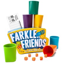 Brybelly Farkle: The Family Dice Game | Fun Dice Game for Game Nights | 6 Cups & - £36.16 GBP