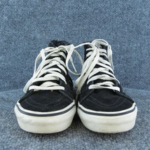 VANS Boys Sneaker Shoes Athletic Black Leather Lace Up Size Y 2.5 Medium - £19.78 GBP