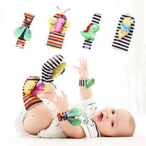 Baby Toys 0-1 Year Old Newborns Wrist Ringing Socks Comfort Set Baby Gift - €4,54 EUR+