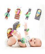 Baby Toys 0-1 Year Old Newborns Wrist Ringing Socks Comfort Set Baby Gift - $7.39 CAD+