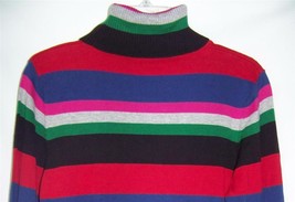 Rafaella Striped Turtleneck Sweater Top Small Long Sleeves  New Tag - £27.14 GBP