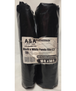 10&#39; x 50&#39; ft PANDA FILM B/W POLY Black and White HEAVY DUTY 6 mil - $53.45
