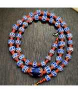 Old blue chevron beads 9mm 6 layers Chevron glass beaded necklace Gift - €35,65 EUR Old blue chevron beads 9mm 6 layers Chevron glass beaded necklace Gift - €35,65 EUR