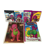 Lot of Barney the Dinosaur VHS Movies Christmas DVDs Wooden Puzzle Stick... - $34.64