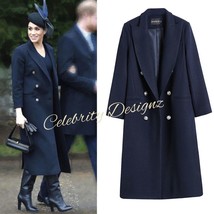 Celeb Style Meghan Markle Inspired Navy Military-Style Double Breasted S... - $119.99