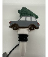 Threshold Car with Christmas Tree on the Roof Bottle Stopper, gray  cera... - €8,52 EUR