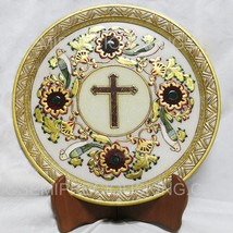 Natural Marble Jesus Christ Antique 24K Gold Foil Handcrafted New Home Personali - £325.23 GBP