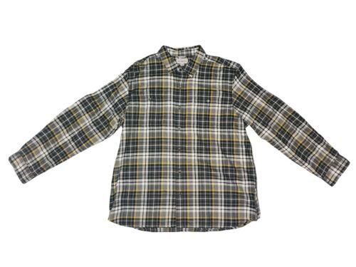 Primary image for Mens Carhartt Trumbull Plaid Flannel Shirt Sz 2XL Relaxed Fit Cotton Black Yello