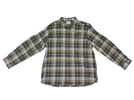 Mens Carhartt Trumbull Plaid Flannel Shirt Sz 2XL Relaxed Fit Cotton Black Yello - £22.83 GBP