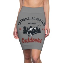 Women&#39;s AOP Pencil Skirt: 95% Polyester, 5% Spandex, Mid Waist Fit, Whit... - £21.86 GBP+