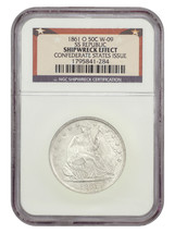 S.S. Republic: 1861-O 50C NGC Shipwreck Effect (W-09, CSA Issue) - £1,096.55 GBP