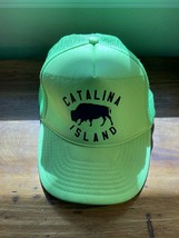 Vintage Catalina Island Hat Cap Snapback Neon Green - £19.70 GBP