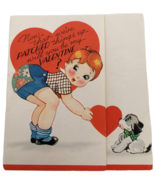 Carrington Vintage Valentines Day Card Patched Things Up Dog 1940s Valen... - £7.08 GBP