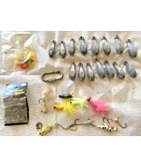 Fishing Weights &amp; Lures Set Lot Vintage Hair Feather Bank Sinkers Ball H... - $694.34 MXN
