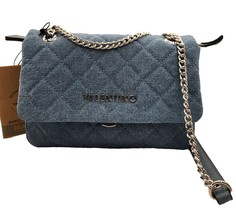 Mario Valentino Light Blue  Jeans Unica Denim Color Shoulder Bag - $254.51