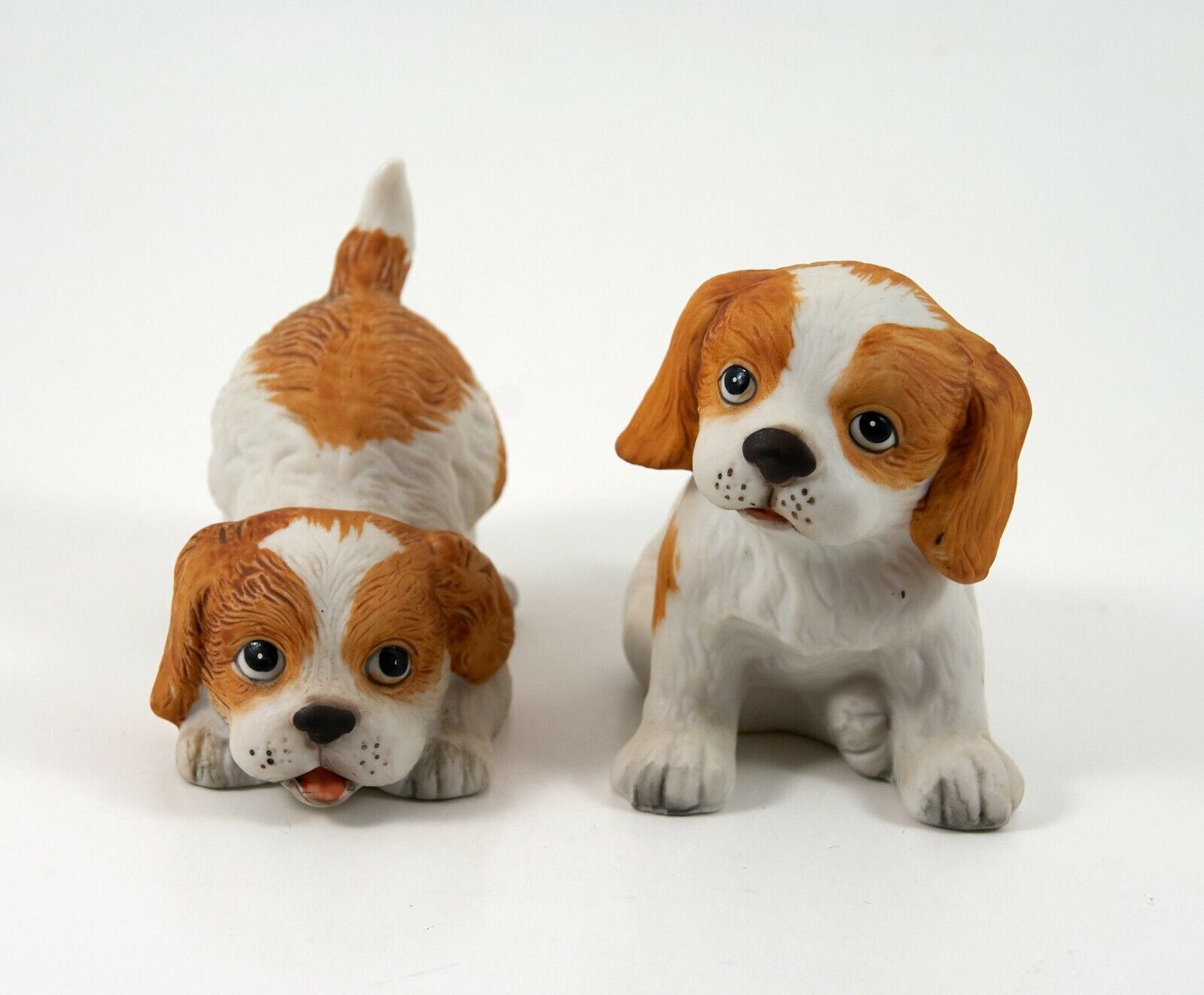 Homco Figurines Cocker Spaniel Playful Puppies # 1407 Vintage Collectable Set  - $11.99