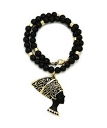 [ICEMOND] Queen Nefertiti Pendant 10mm Wooden Bead Necklace - Color, Siz... - $357.94 MXN+