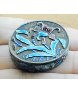 Antique Silver Metal Enamel Chinese Export Snuff Pill Box - $82.27 CAD