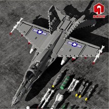F18 Fighter Building Blocks Set Military MOC Aircraft Bricks Kids Toys DIY Model - £97.76 GBP