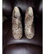 Hot Tomato Snake Wrapped Wedge Women&#39;s 5.5&quot; Heel Shoes Size 7.5M EUC - €32,39 EUR