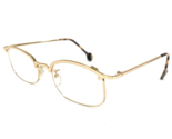 Vintage la Eyeworks Eyeglasses Frames AKIO 451 Shiny Gold Rectangular 52... - $41.84