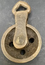 vintage small brass pulley - $19.75